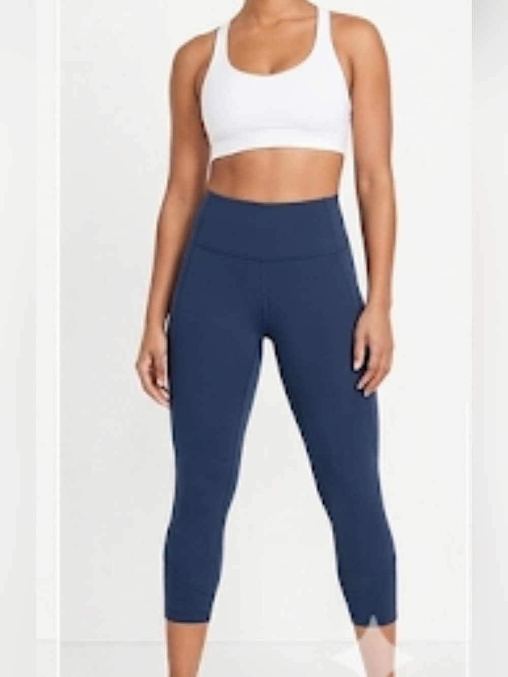 Lululemon blue crop leggings size 4 inside pocket